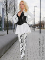 Leather bolero SJW-017 white